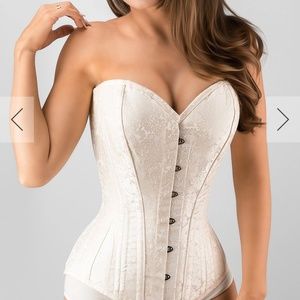 Cream Overbust Brocade Corset